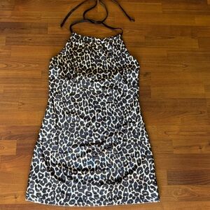 Leopard Print Halter Dress